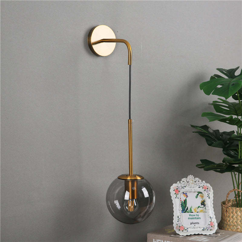 Bedumal Glass Ball Nordic LED Wall Reading Lamp Single Head