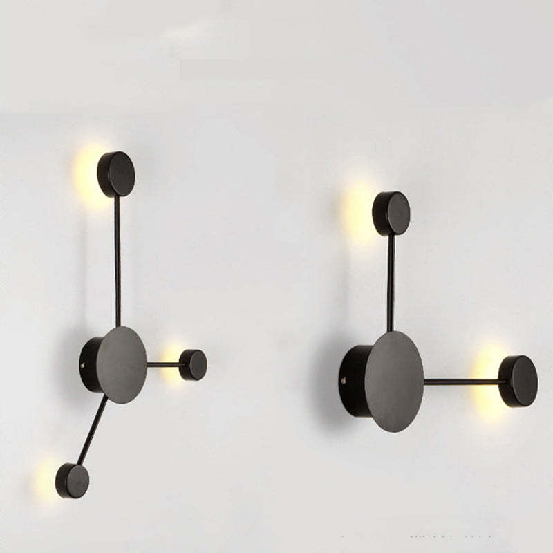 Negalul Modern Nordic Chessboard Metal Wall Lamp, Black