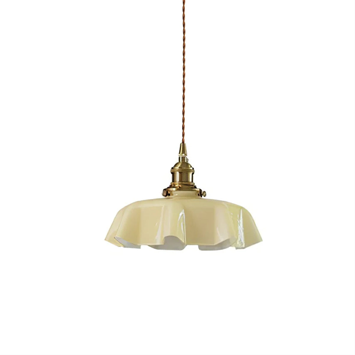 Sepalom Farmhouse Ruffled Pendant Light
