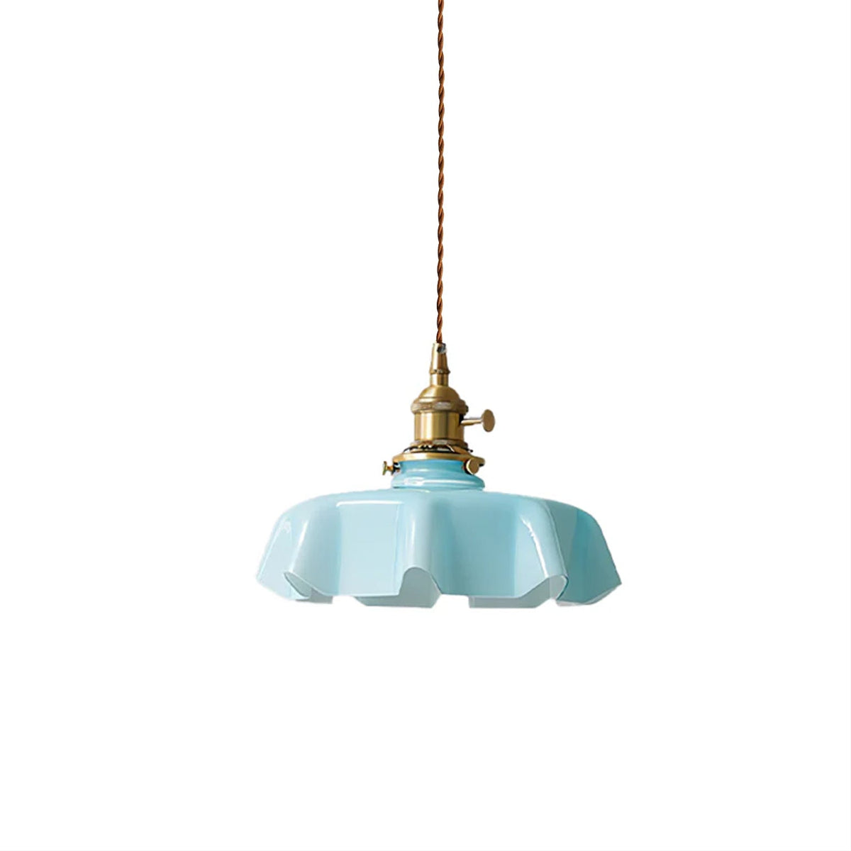 Sepalom Farmhouse Ruffled Pendant Light