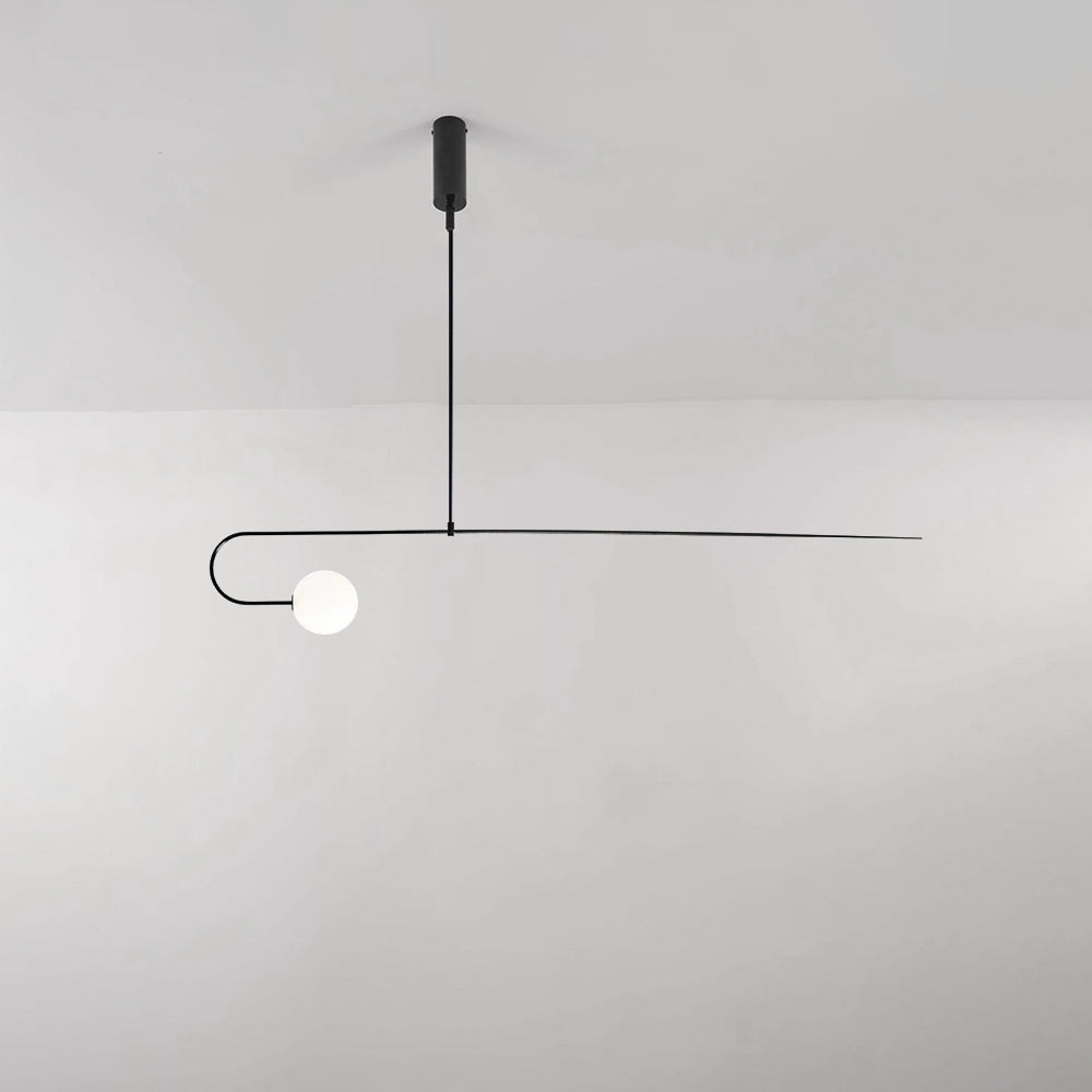 Fakegod Minimalist Linear Mobile Pendant Light, Black