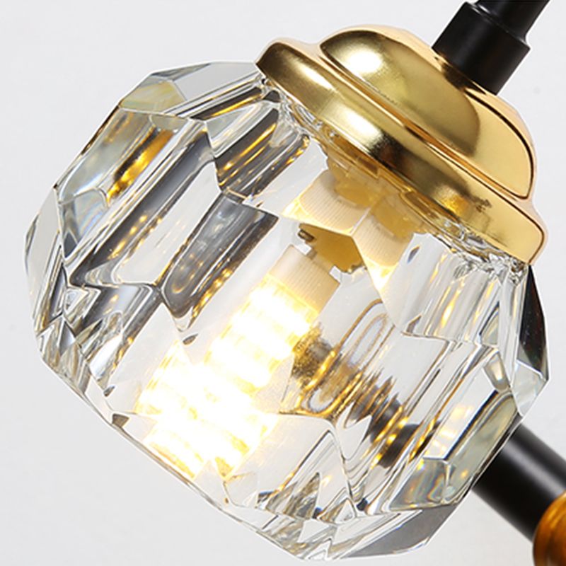 Mopalis Vintage Crystal Globe Vanity Wall Lamp, Black, Bathroom