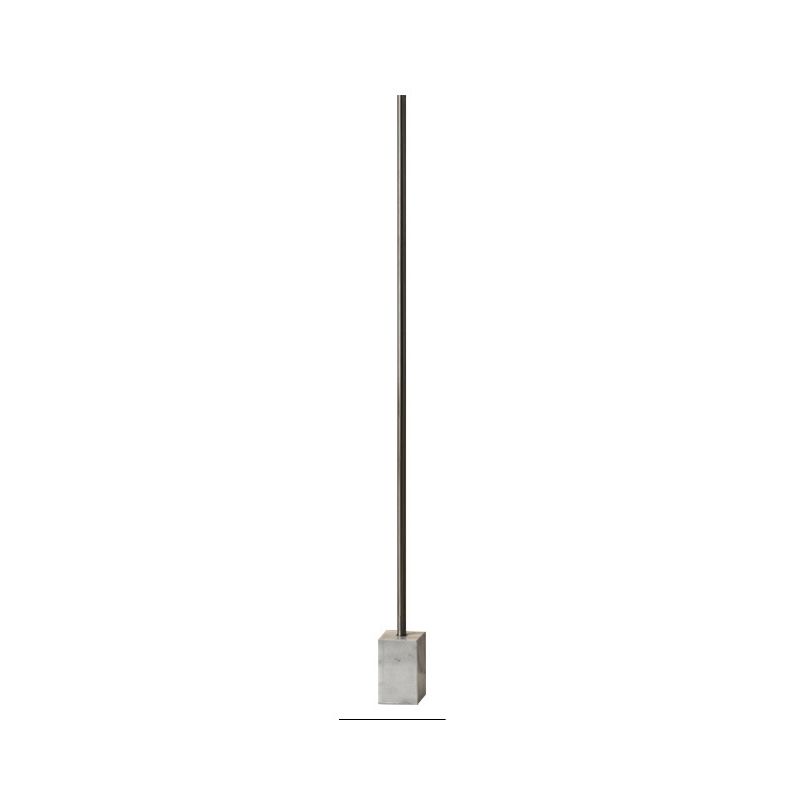 Jupetar Minimalist Linear Floor Lamp, Black/Gold, Metal/Marble