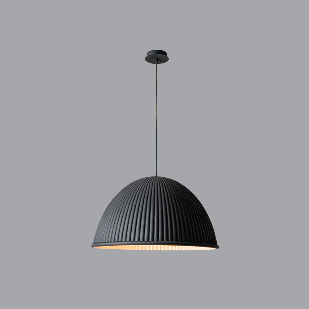 Zigimat Modern Semi Resin Pendant Light, Grey/Black/White
