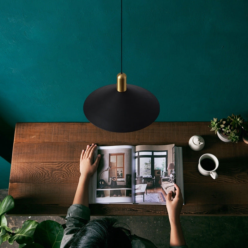 Zelusid Vintage Umbrella Monochrome Pendant Light