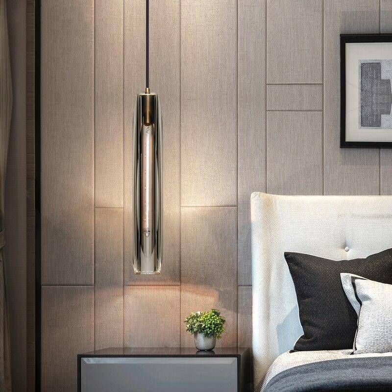 Orinex Brass Designer Glass Pendant Lamp Smoky-Neutral Decor