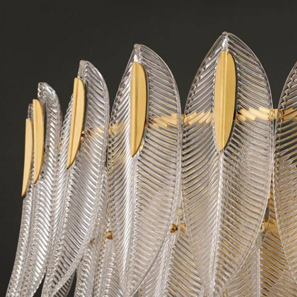 Kudalar Modern Gold Feather Chandelier, 3 Style