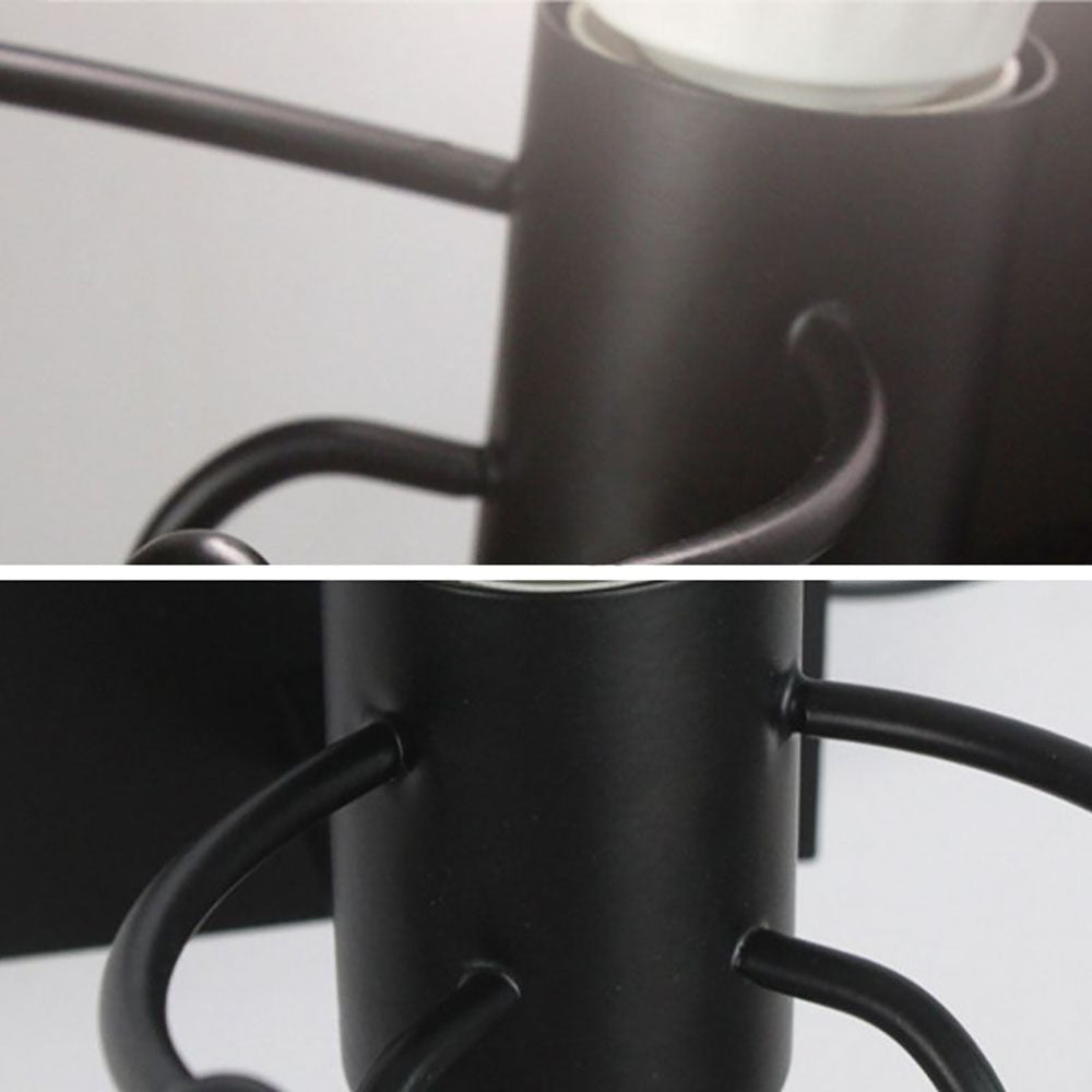 Relarat Modern Decorative Man Metal Wall Lamp, White/Black
