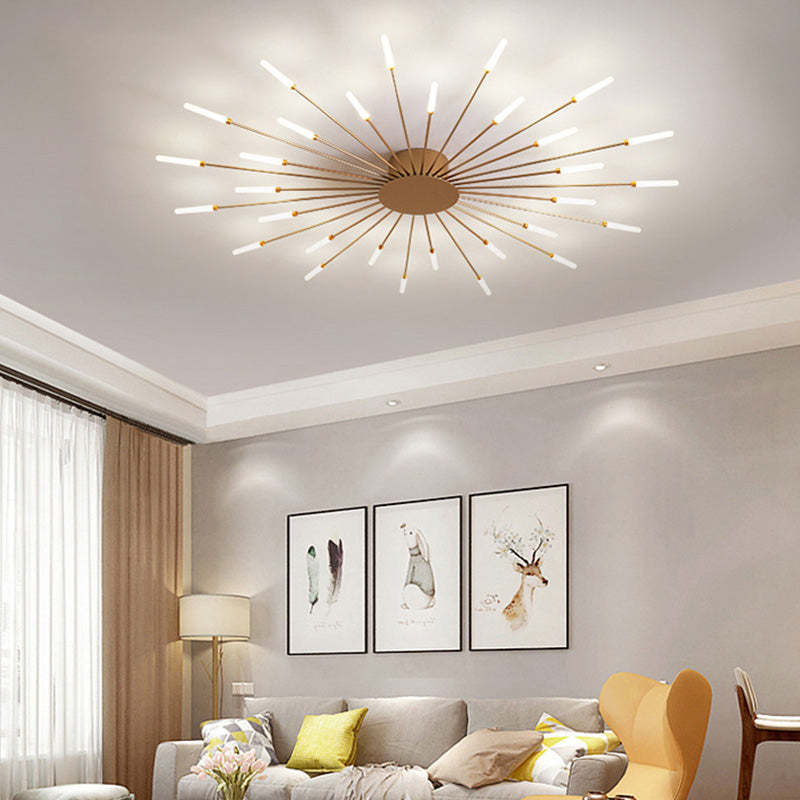 Kovon Flush-Mount Ceiling Light Fireworks, Black/Gold-Neutral Decor