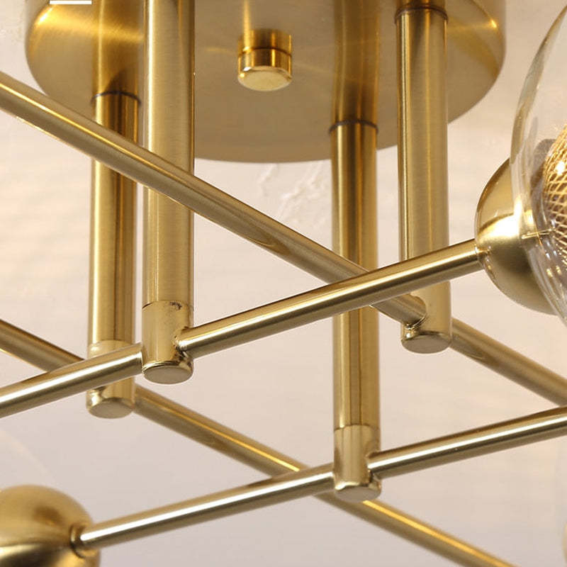 Zovokil Industrial Glass Globe Chandelier LED, 6 Style