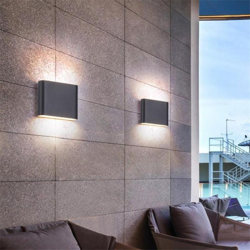 Orix Modern Rectagulart Waterproof Outdoor Wall Lamp, Black/White-Neutral Decor