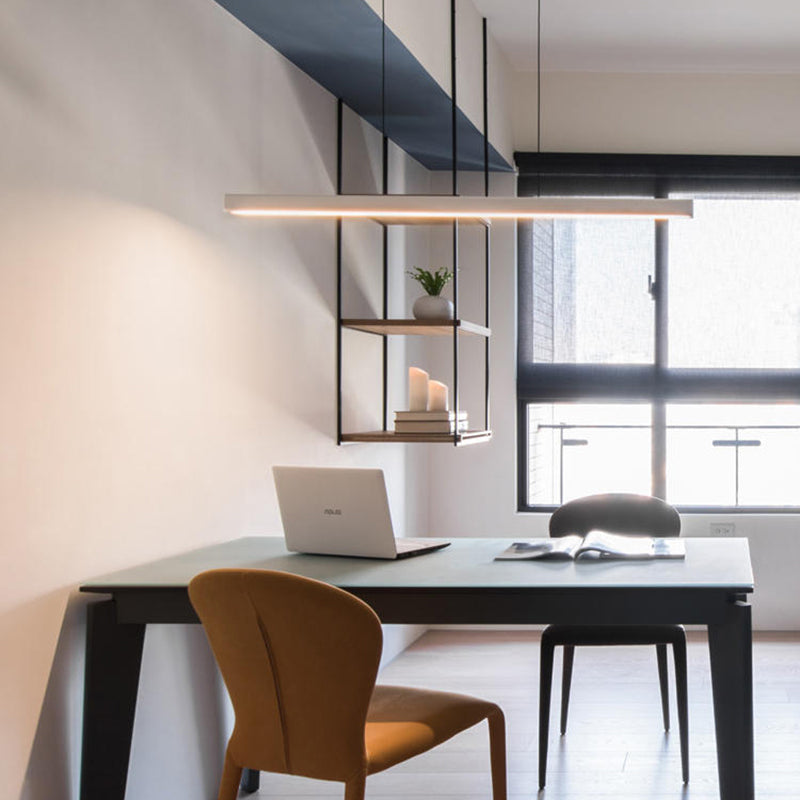 Eron Minimalist Classic Black & White Linear Pendant Light-Neutral Decor