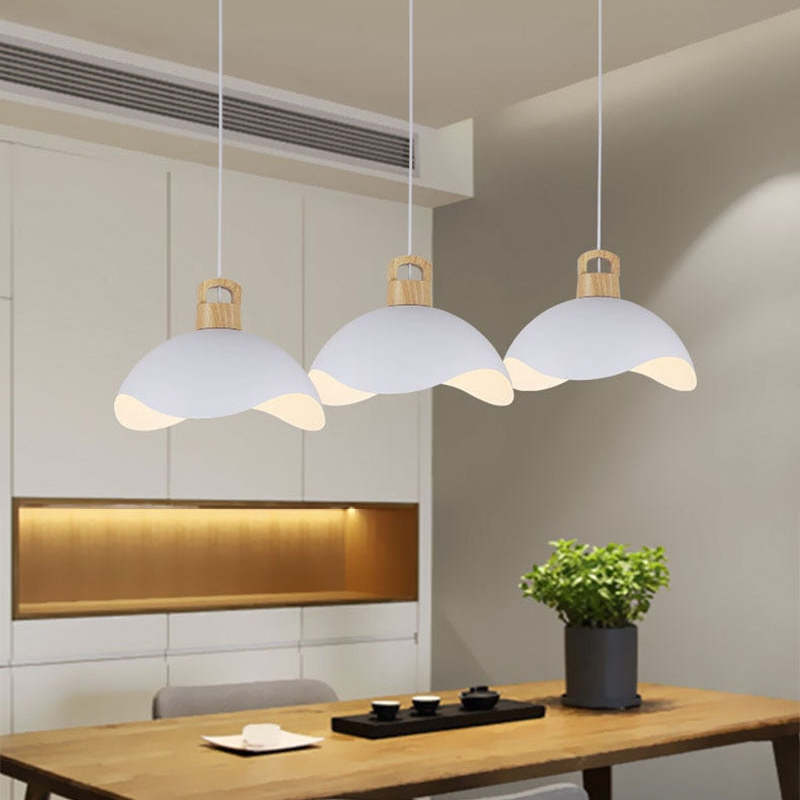 Hobokik Colorful Shade Single Pendant Lights, Wood & Metal