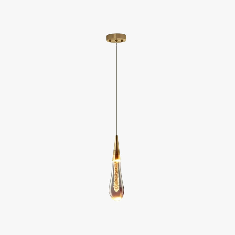 Eloria Pendant Light Crystal Glass Droplet Gold-Neutral Decor