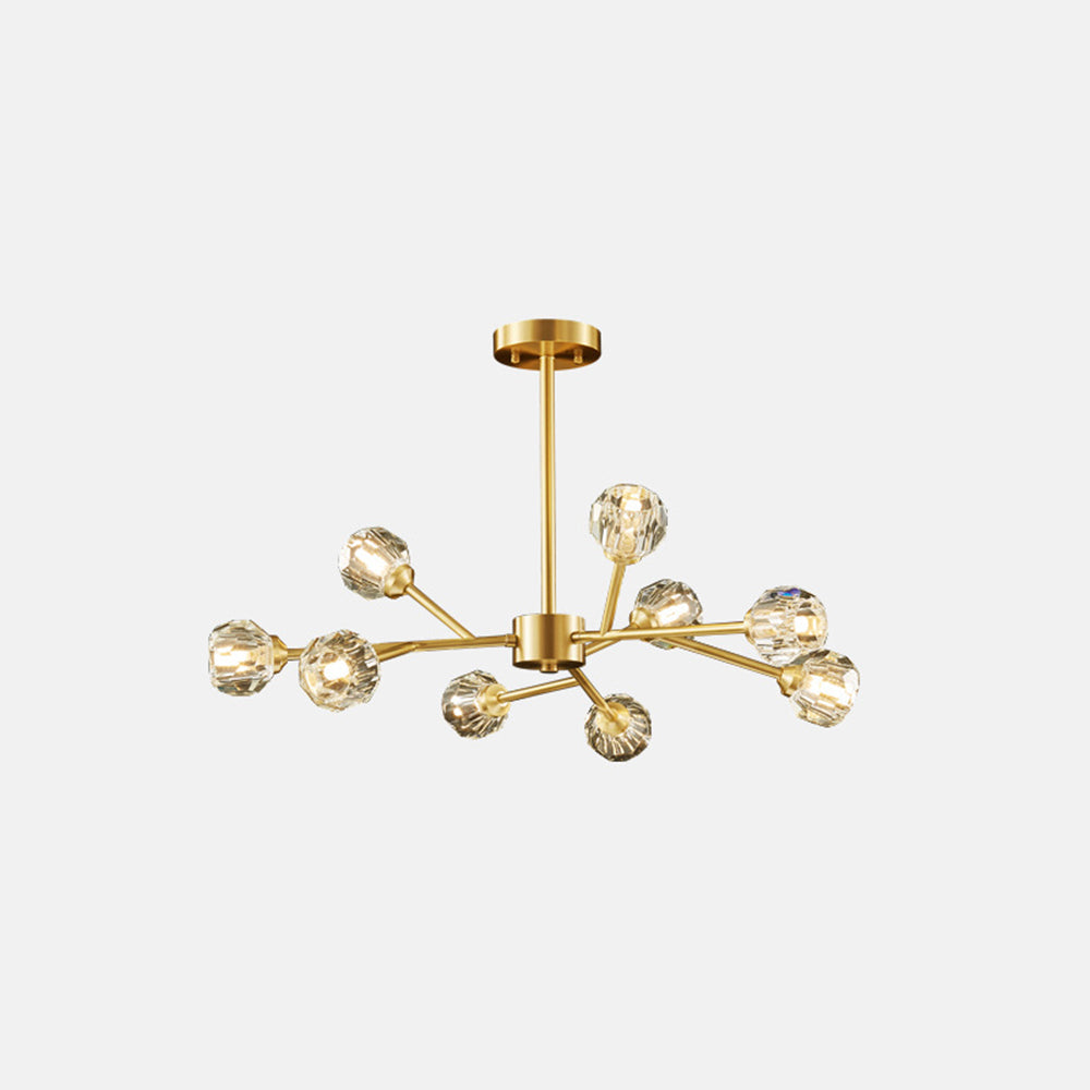 Badimon Modern Blown Metal Pendant Light, Gold