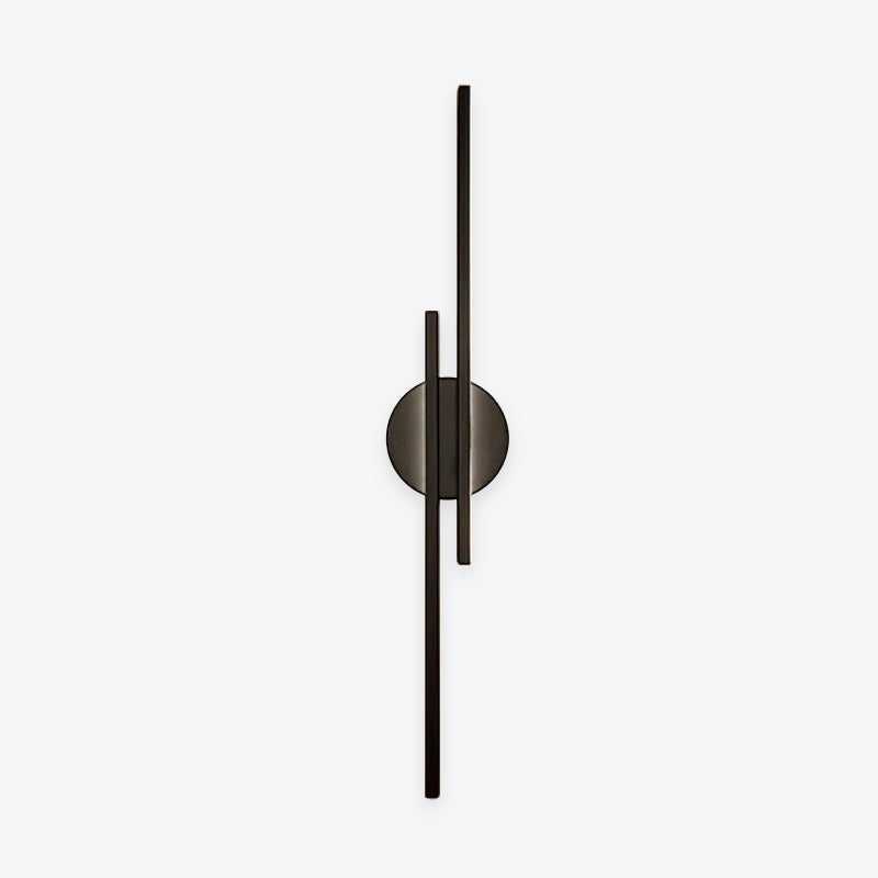 Noviq Modern Nordic Disc/Linear LED Wall Lamp, Black/White-Neutral Decor