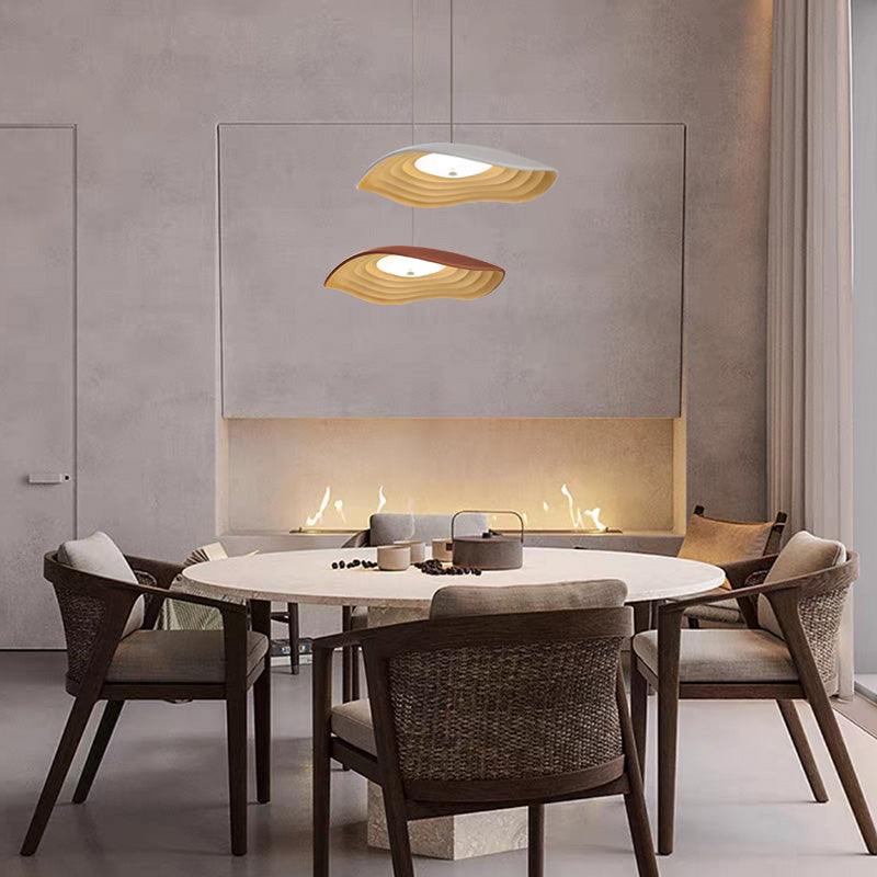Mesumad Wabi-Sabi Resin LED Pendant Light, White/Orange/Black