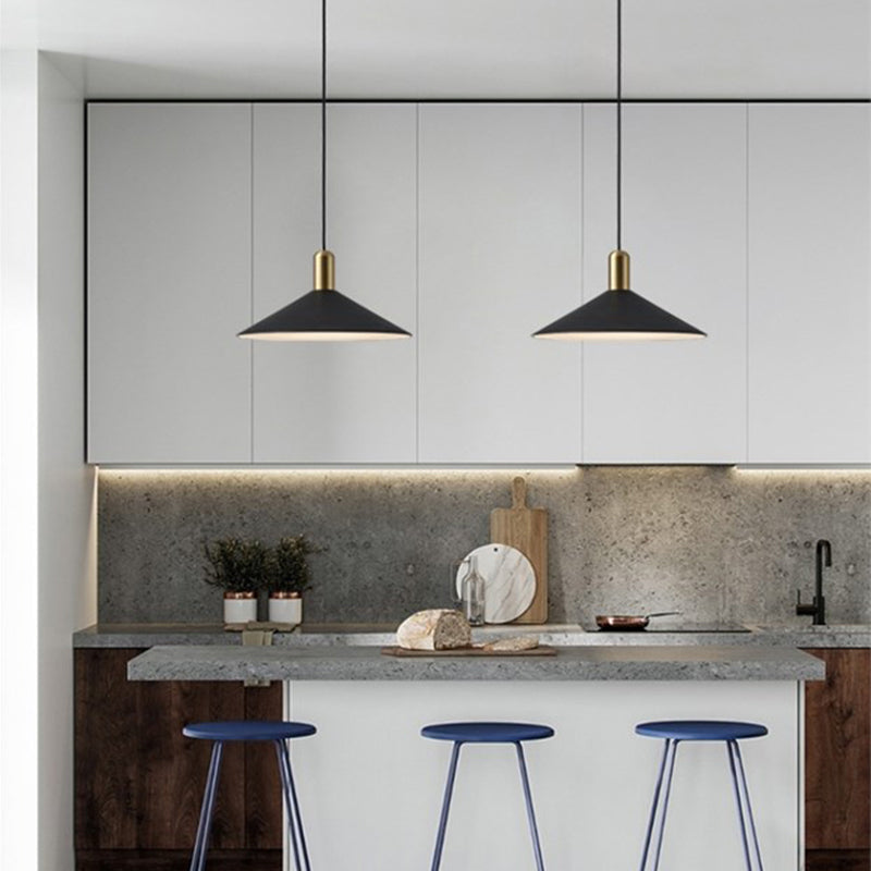 Zelusid Vintage Umbrella Monochrome Pendant Light