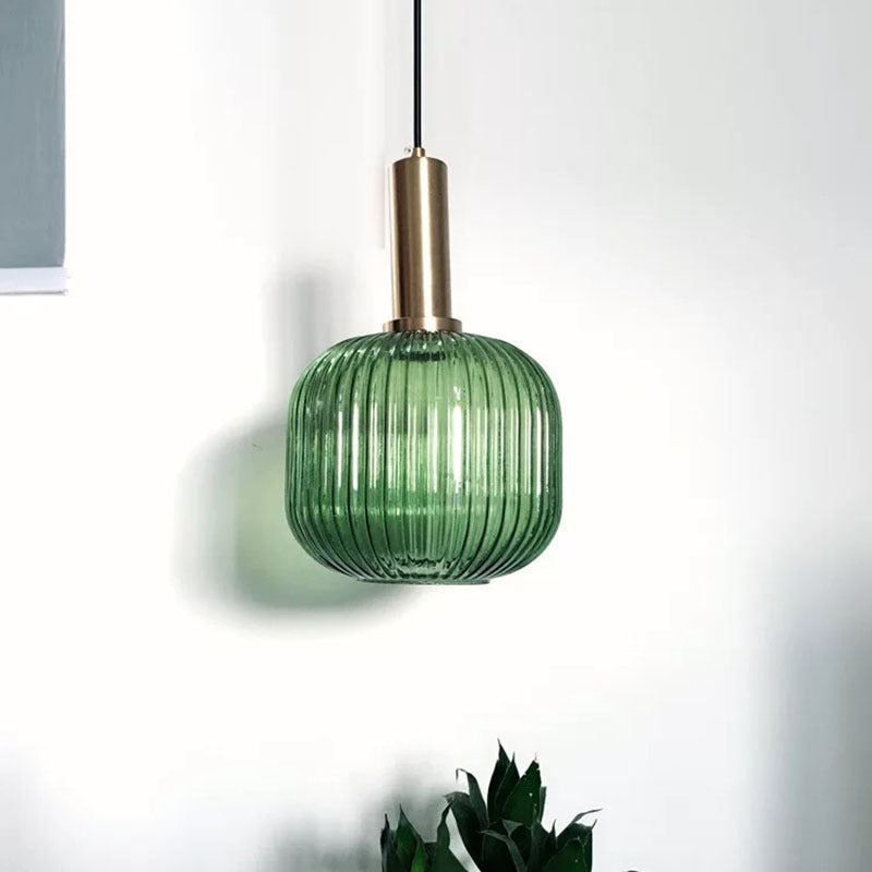 Barolir Pendant Light Crystal, Moru Glass, Cognac/Green/Grey, Kitchen Island