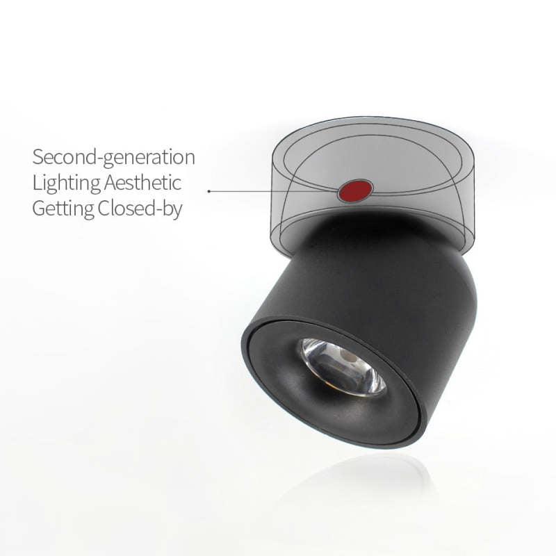 Lurix Spotlight Modern LED Flush Mount Ceiling Light, Black/White-Neutral Decor