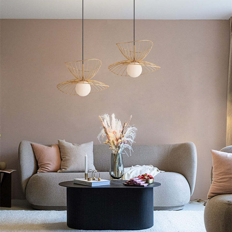 Zusanit Pendant Light Modern, Metal, Gold/Black, Kitchen Island