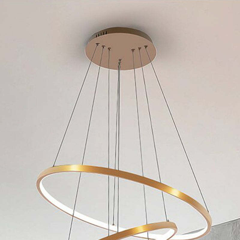Toriq Pendant Light, Inner Ring Illuminated, White/Black/Gold-Neutral Decor