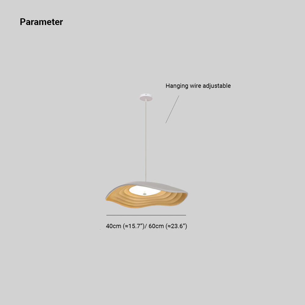 Mesumad Wabi-Sabi Resin LED Pendant Light, White/Orange/Black