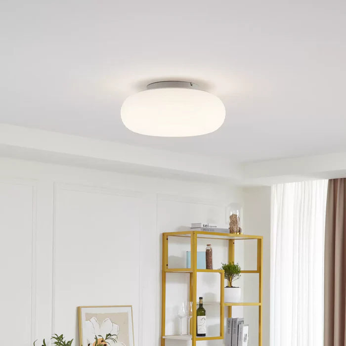 Bidubem Flush Mount Ceiling Light Modern, Metal/, White, Bedroom