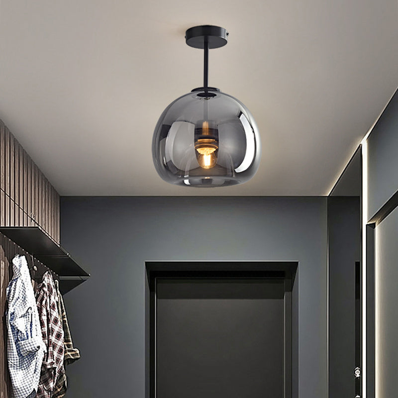 Laru Glass Semi-Flush Mount Ceiling Light/Pendant Light-Neutral Decor