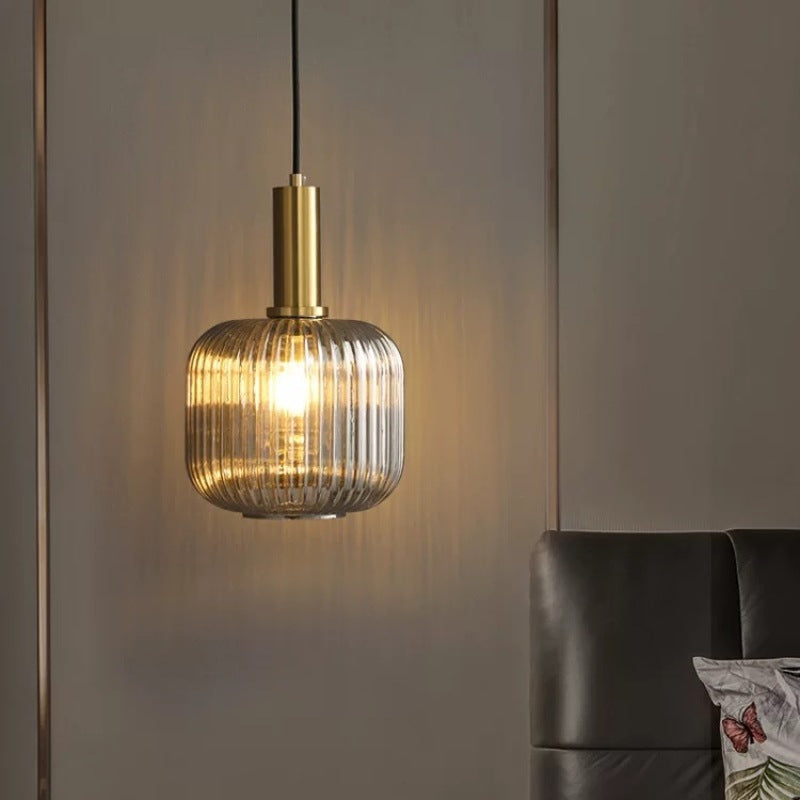 Barolir Pendant Light Crystal, Moru Glass, Cognac/Green/Grey, Kitchen Island