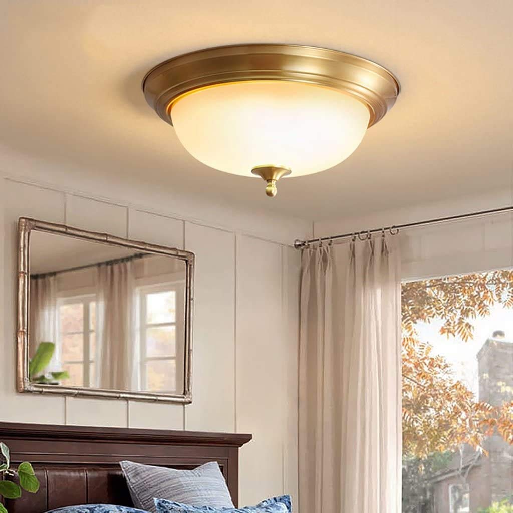 Zabetida Flush Mount Ceiling Light Brass Retro LED Living Room Bedroom