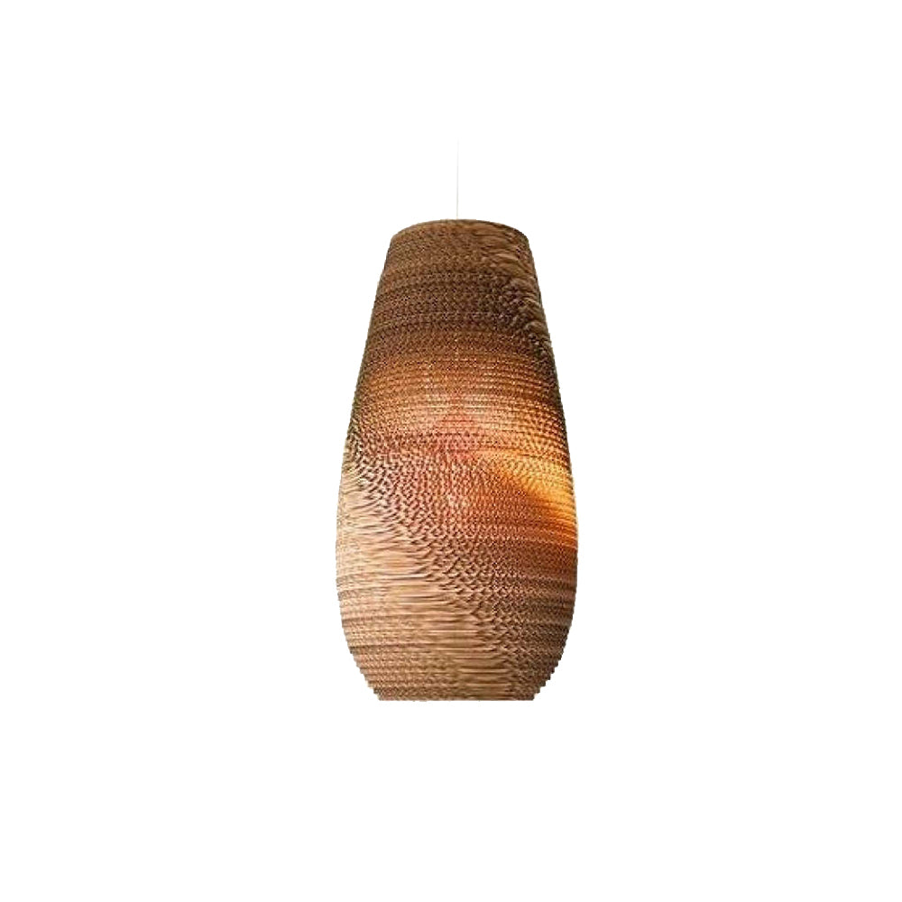 Cekitod Pastoral Silkworm Rustic Paper Pendant Light