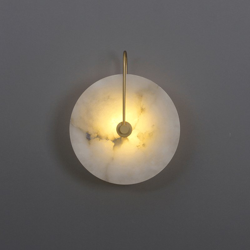Kristy Alabaster LED Wall Lamp Round Iconic Circular