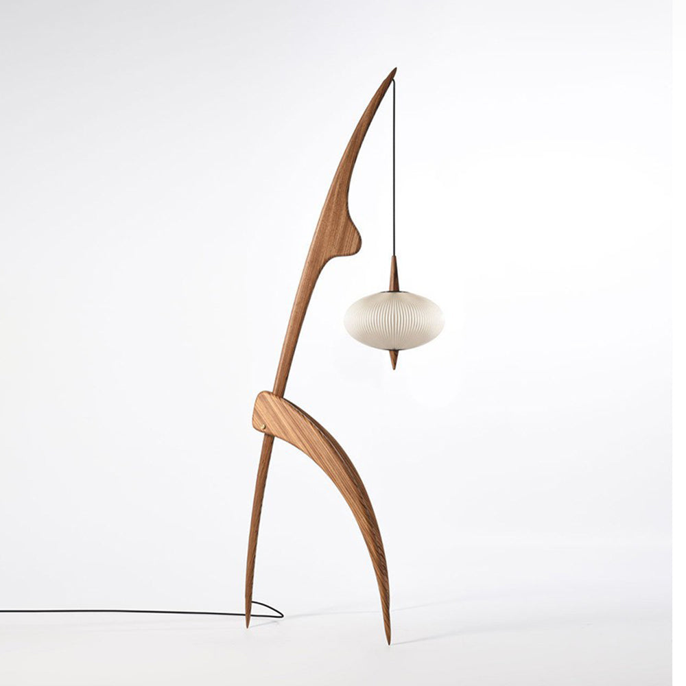 Rugaken Artificial Paper & Wood Floor Lamp