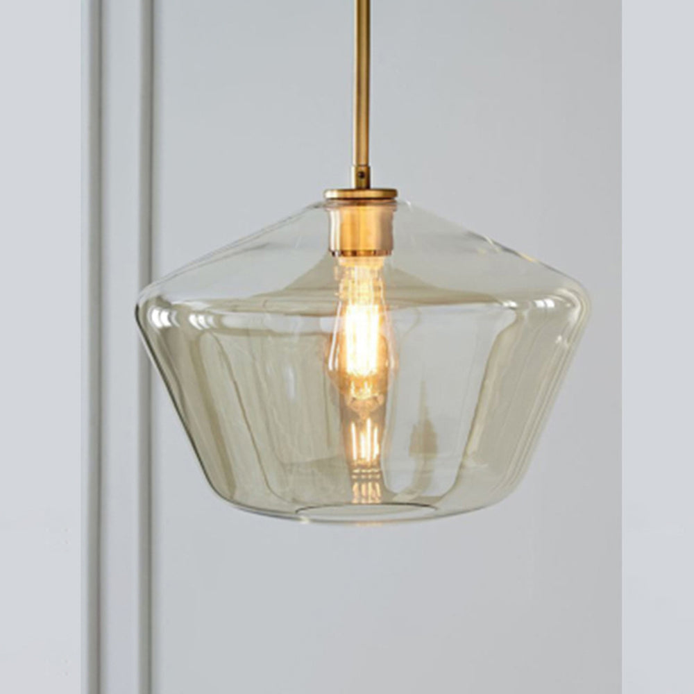 Virelo Pendant Light Glass Clear/Amber Diamond-Neutral Decor