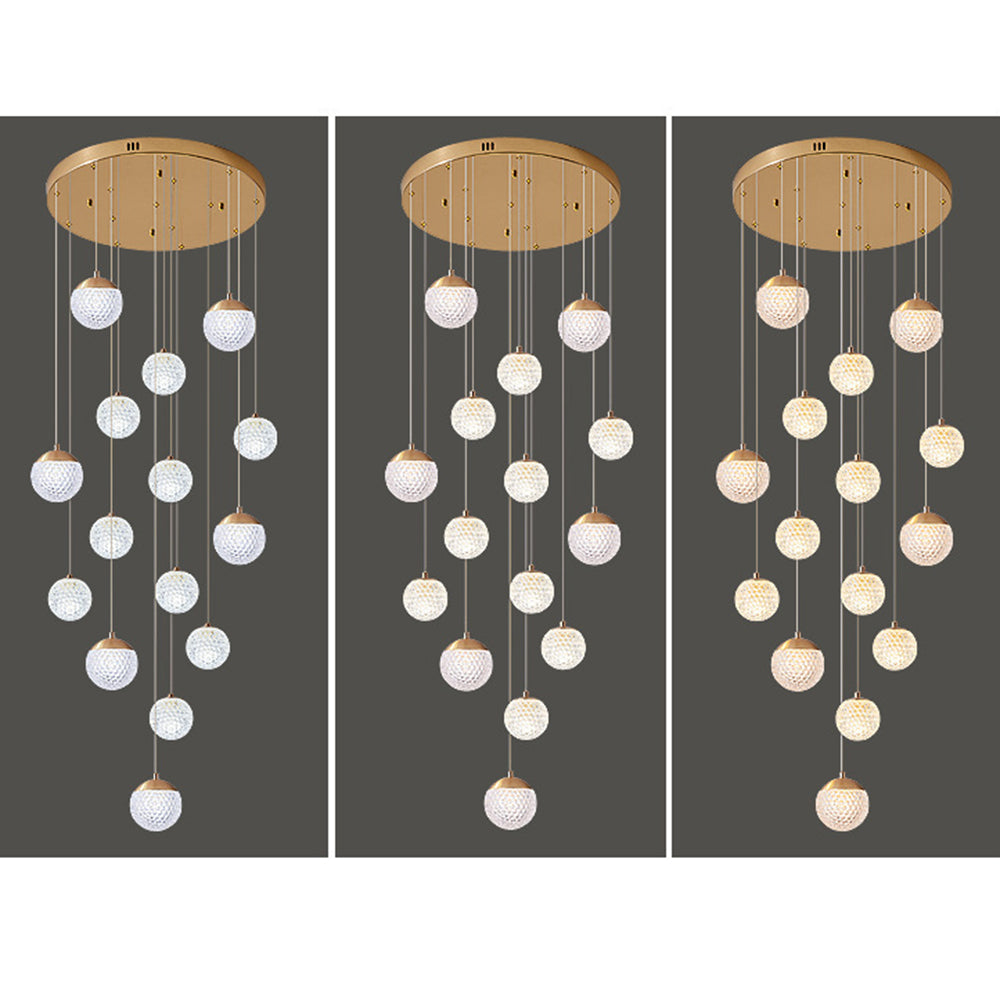 Cikakot Multi Staircase Modern Art Deco Pendant Light, Gold