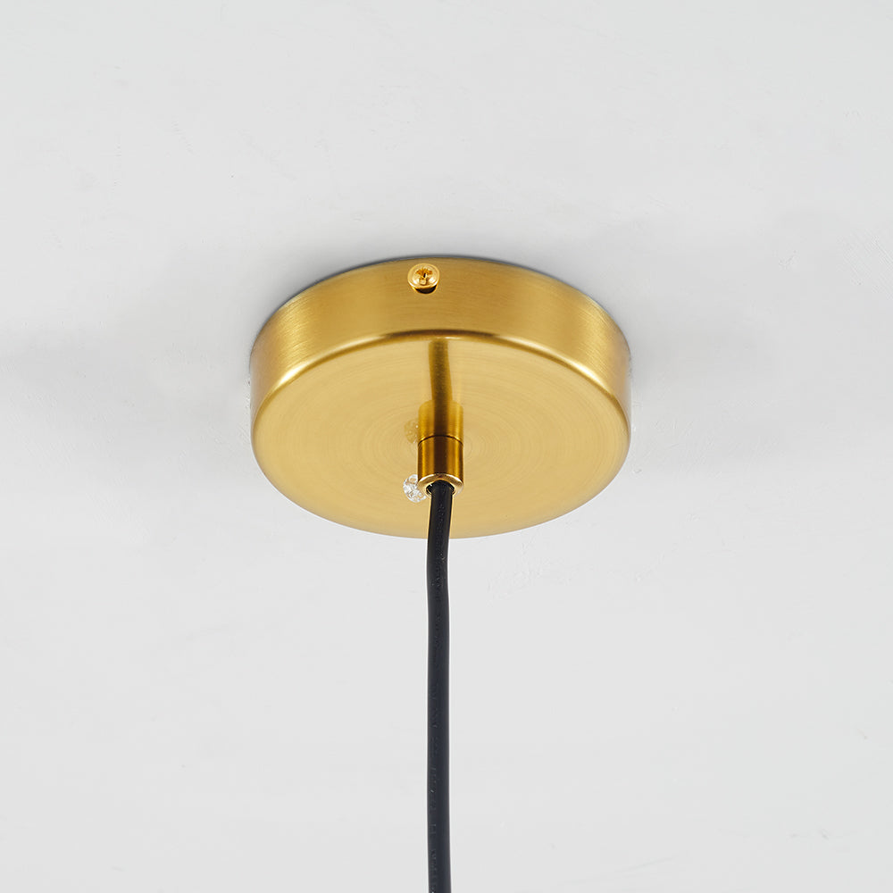Althio Pendant Light Glass Globe Clear Amber-Neutral Decor
