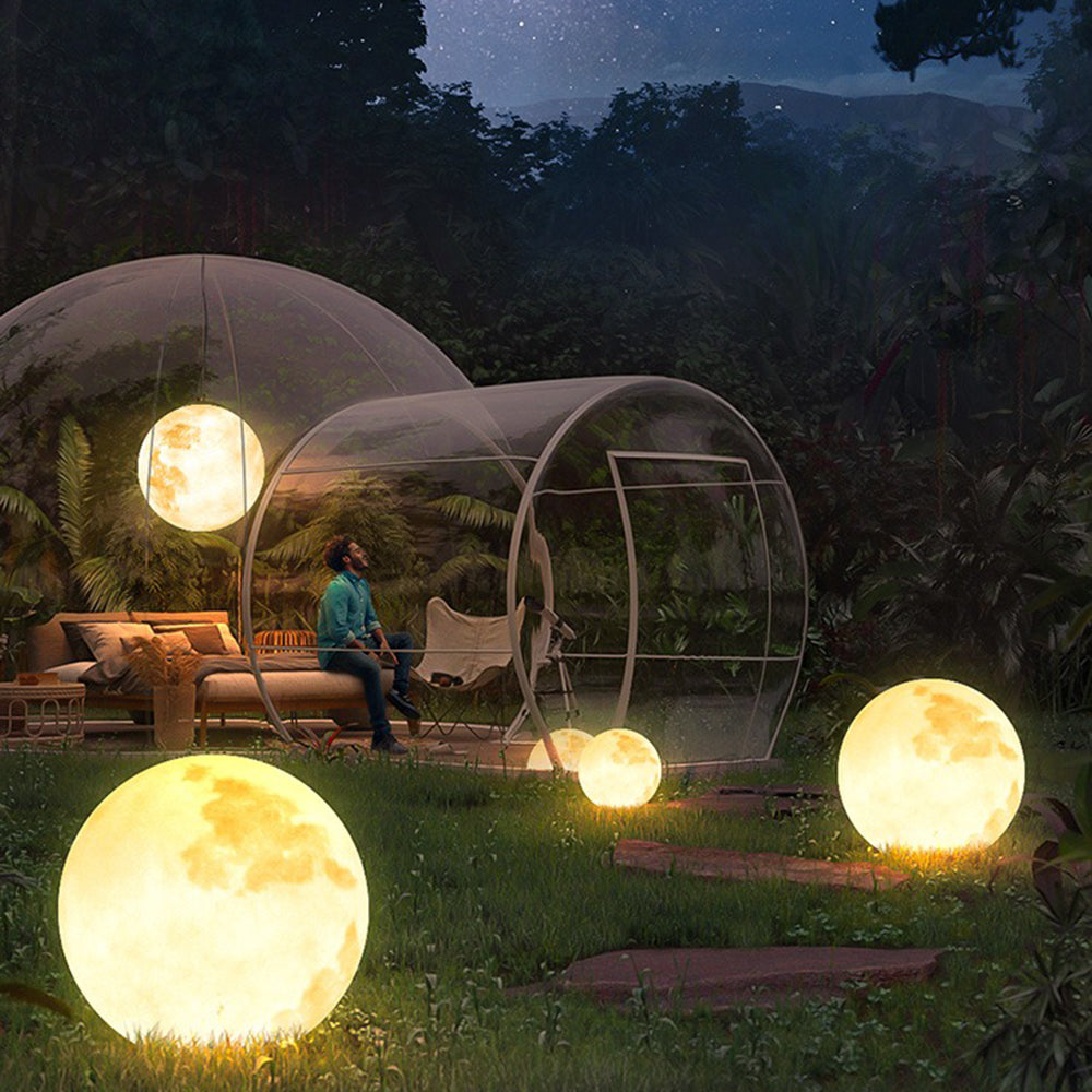 Capudal Moon Modern Bubble Glod Pendant Light, Metal/Resin/Fiberglass