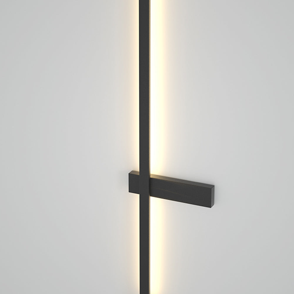 Letigot Minimalist Duo-Linear Outdoor Wall Lamp, Black