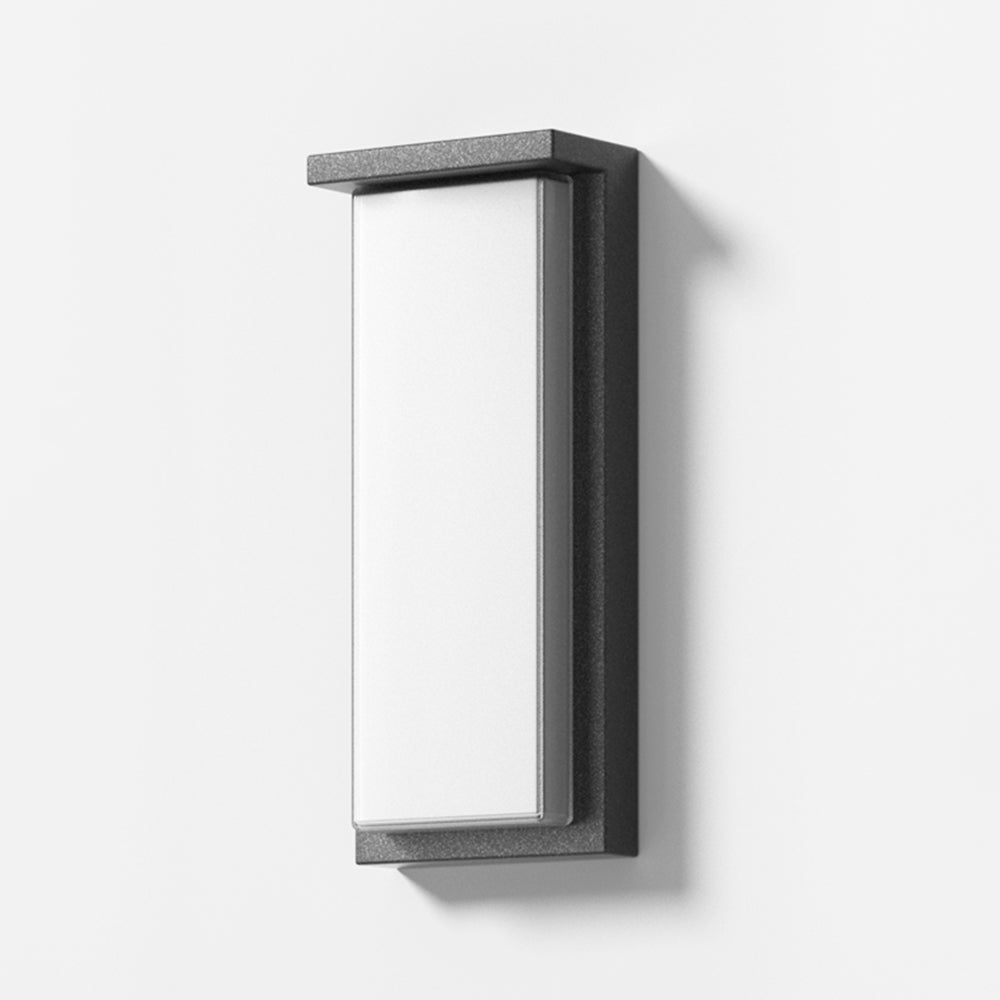 Rotabir Modern Minimalist Rectangular Metal Outdoor Wall Lamp, Black