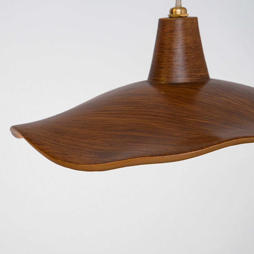 Civumil Pendant Light Wave Retro, Mahogany/Resin, Dining Room