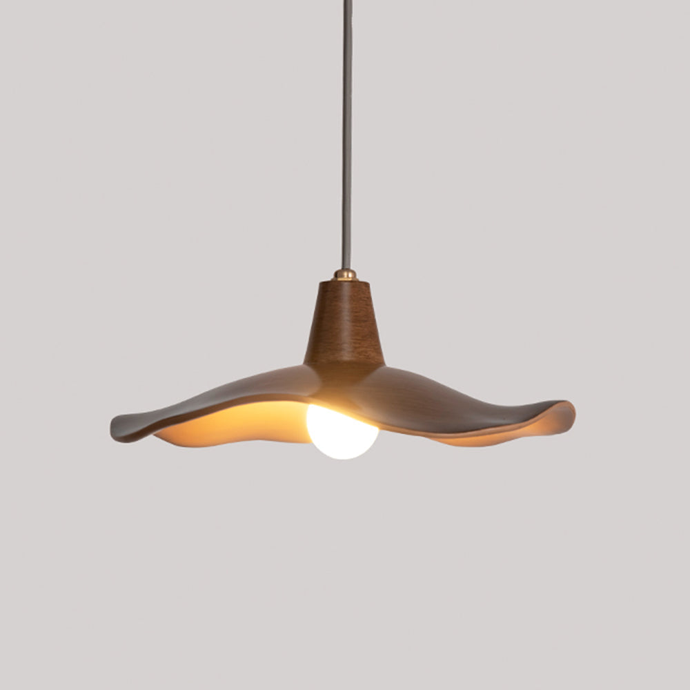 Civumil Pendant Light Wave Retro, Mahogany/Resin, Dining Room