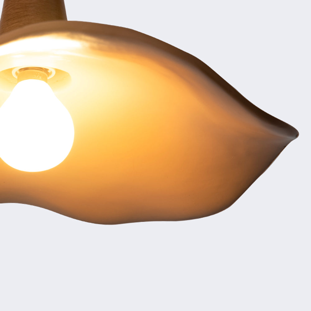 Civumil Pendant Light Wave Retro, Mahogany/Resin, Dining Room