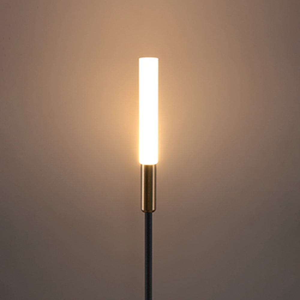 Garotat Modern Metal Reed Solar Outdoor Black Post Light