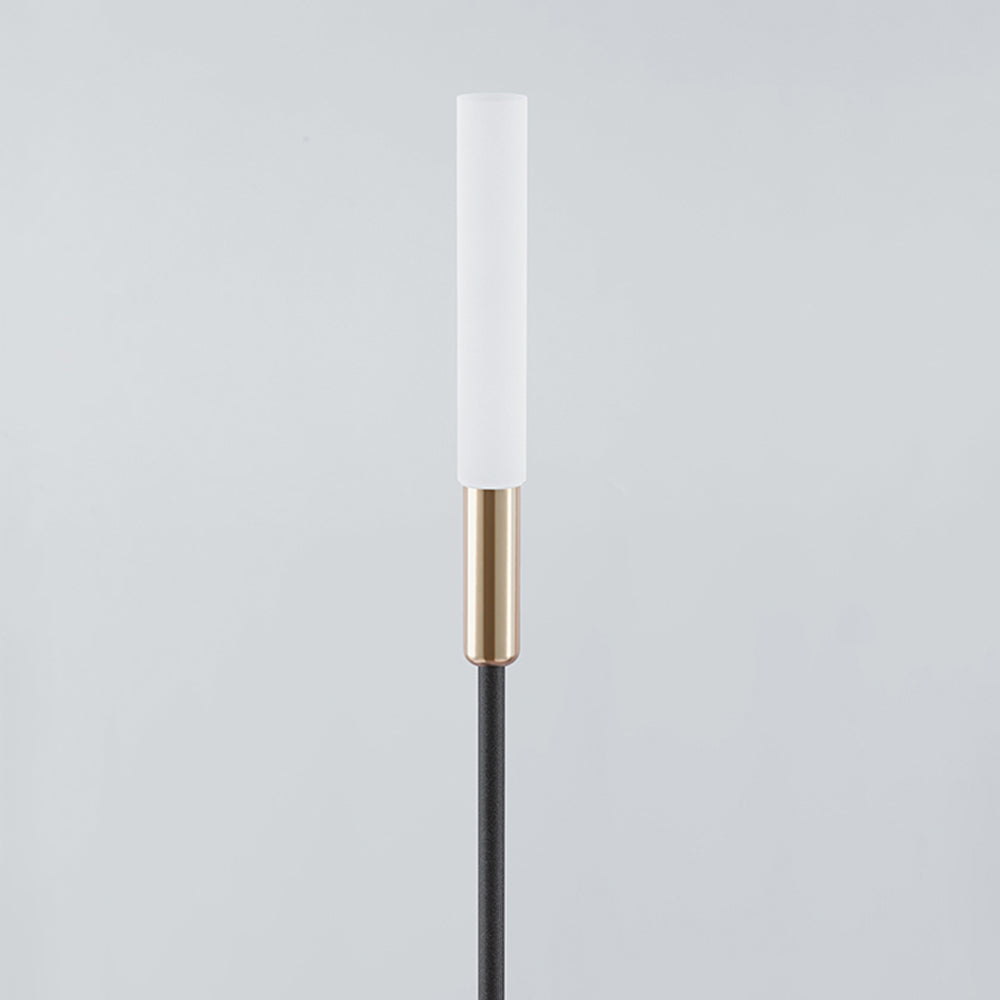 Garotat Modern Metal Reed Solar Outdoor Black Post Light