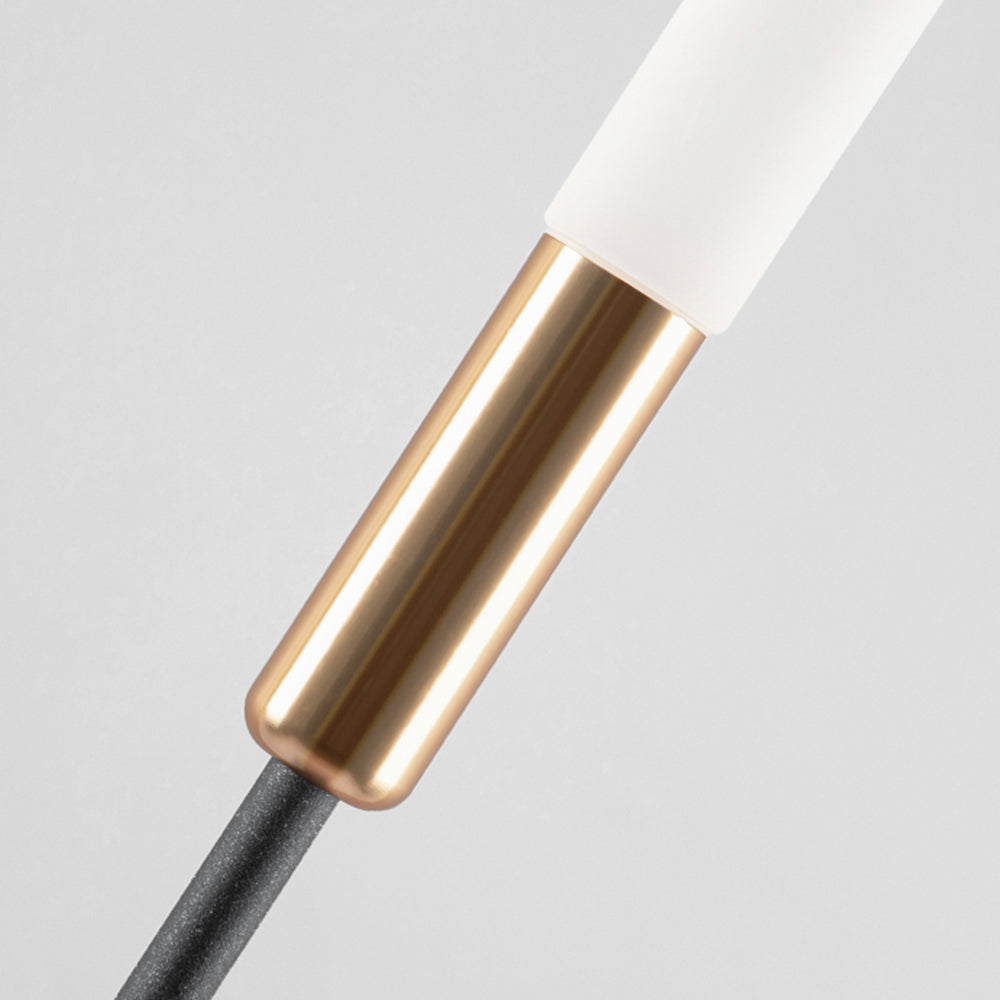Garotat Modern Metal Reed Solar Outdoor Black Post Light
