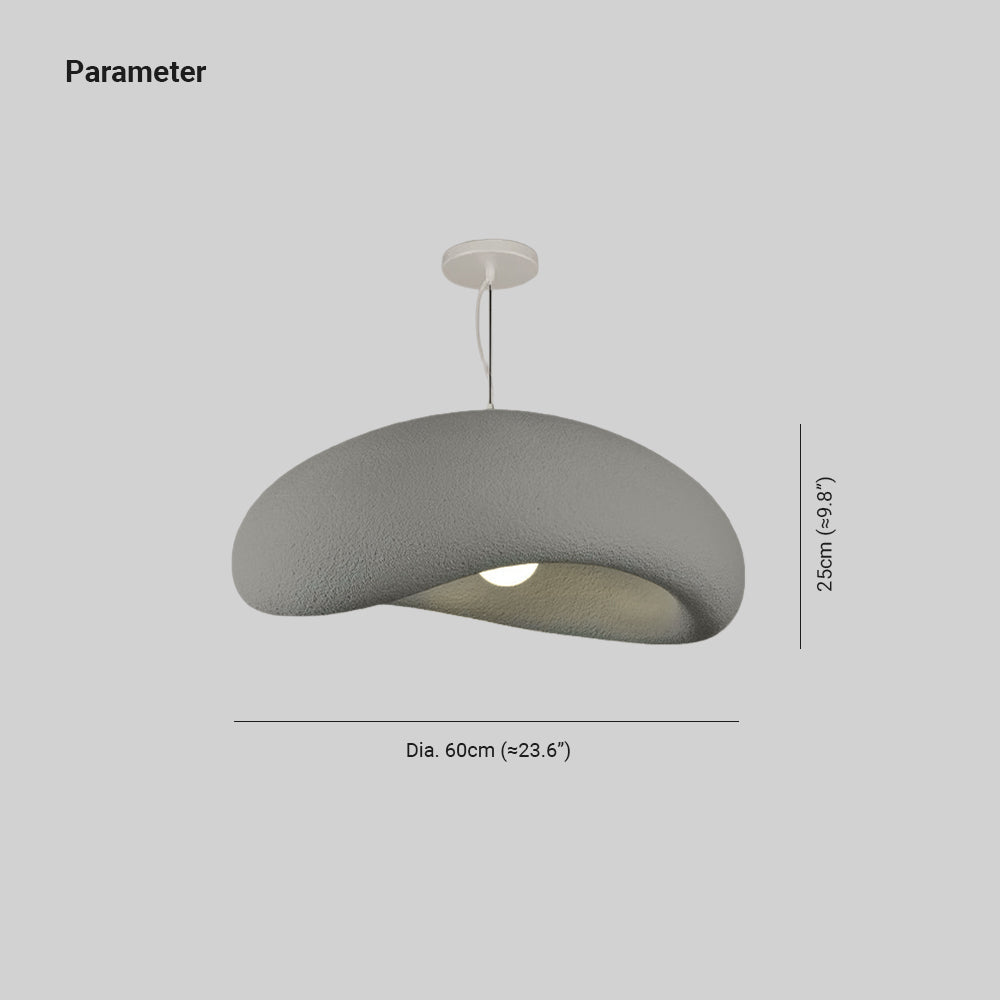 Tivevut Minimalist Cobblestone Shape Pendant Light, Blue/Grey