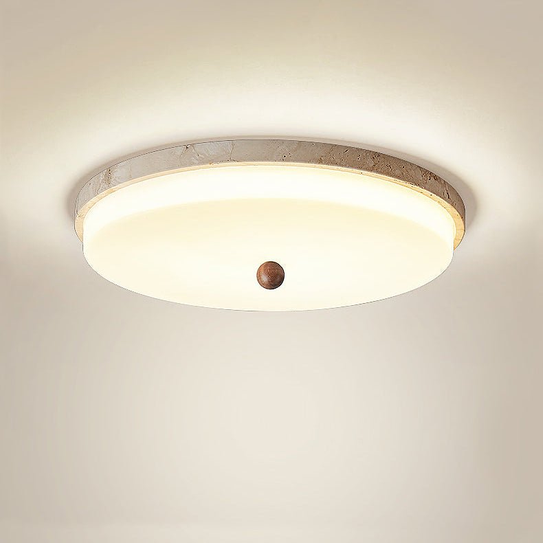 Aeon Travertine Orb Ceiling Light