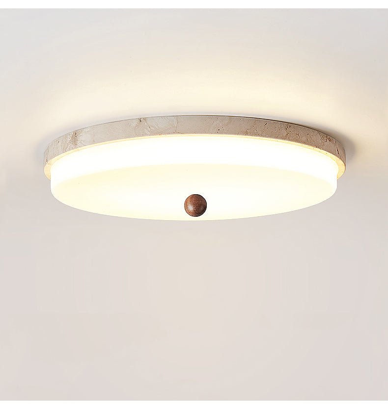 Aeon Travertine Orb Ceiling Light