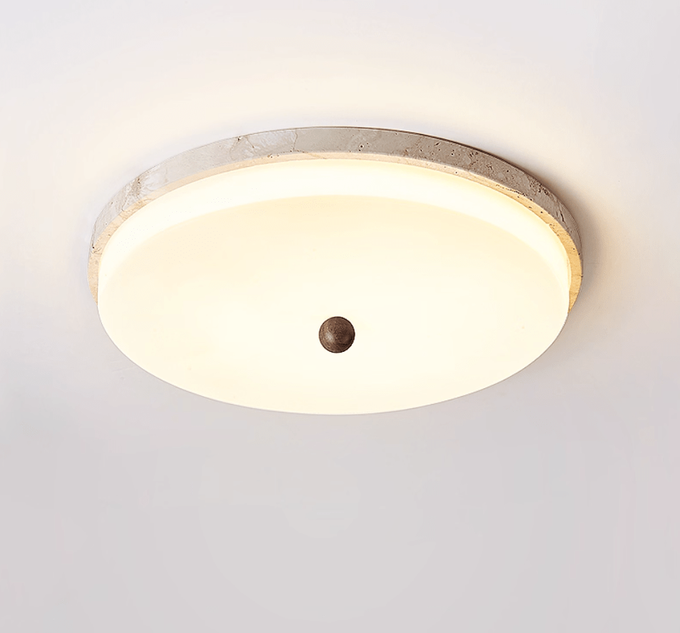 Aeon Travertine Orb Ceiling Light